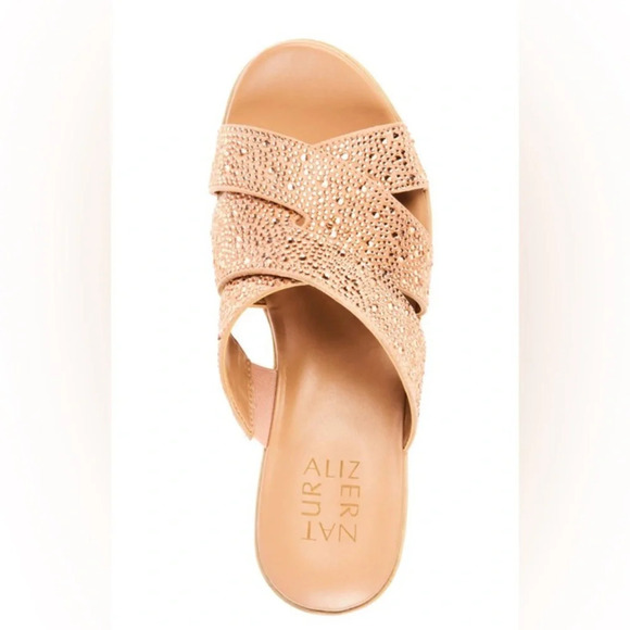 NOWB Naturalizer Rowena Slip-on Wedge Heel With Rhinestones Rose Gold - Picture 3 of 10